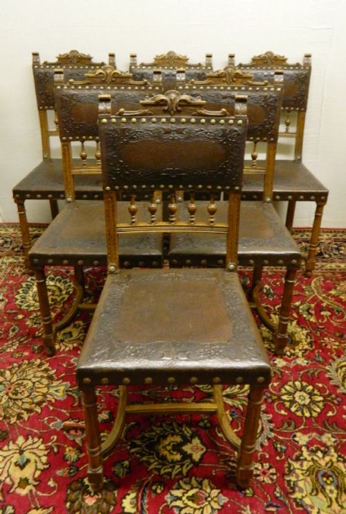Set of 6 Arts & Crafts Dining Chairs