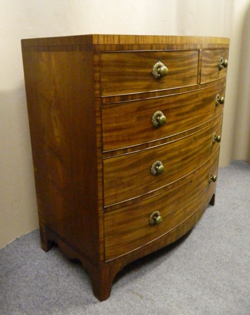 fig 1. Regency mahogany bowfront chest of drawers