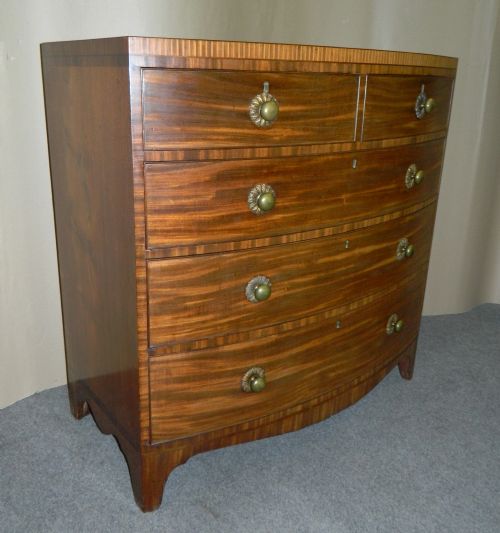 Regency Mahogany Bowfront Chest of Drawers