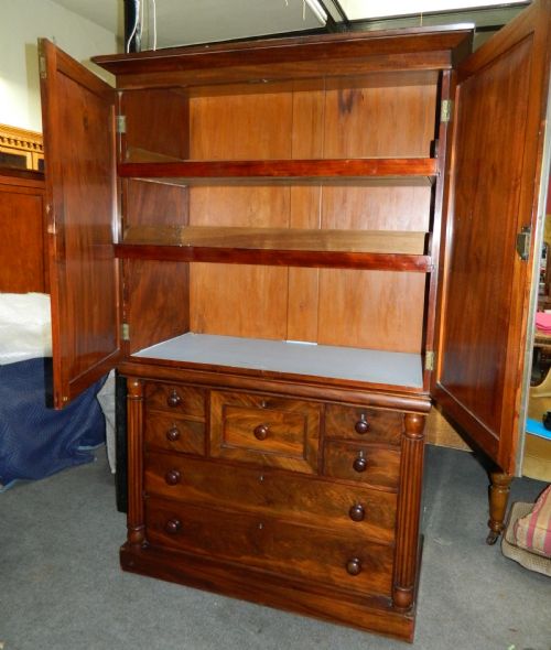 fig 1. Scottish mahogany linen press