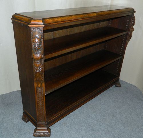 Carved Oak Bookcase