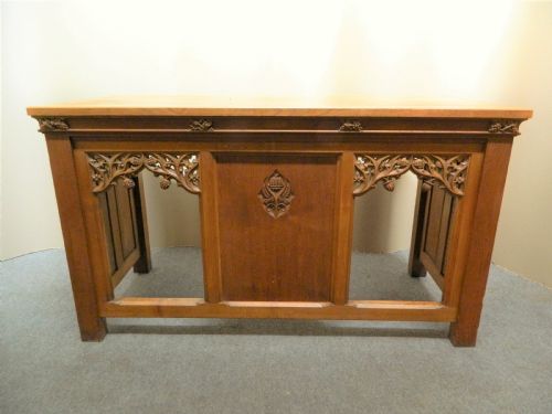 fig 1. oak altar table