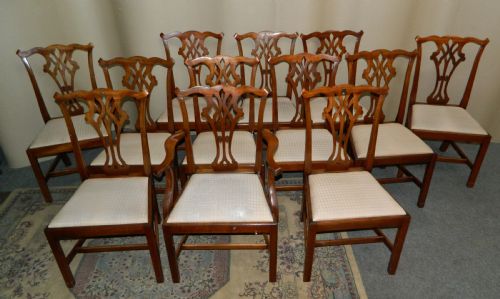 Good Quality Set of 12 Mahogany Dining Chairs