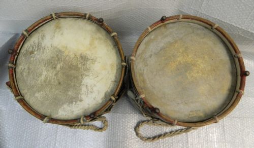 fig 1. Pair of ww2 military drums