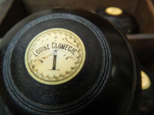 fig 1. Victorian Lawn bowls by Taylor's made for Andrew Carnegie