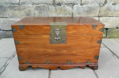 Oriental Brass Bound Trunk