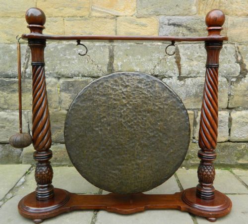 Large Mahogany Dinner Gong
