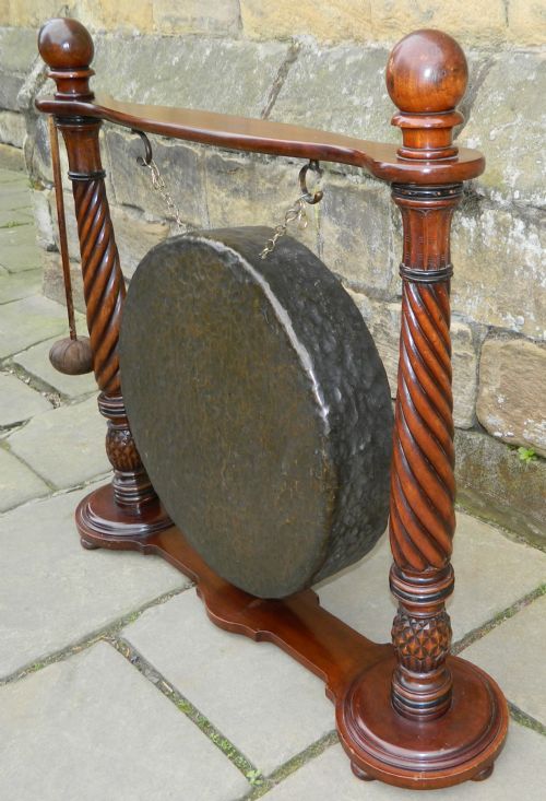 fig 1. large mahogany dinner gong