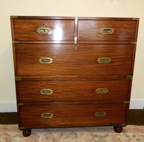 Teak Military Campaign Chest of Drawers