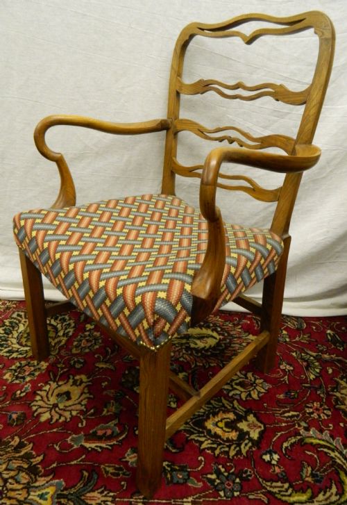fig 1. set of 12 elm dining chairs
