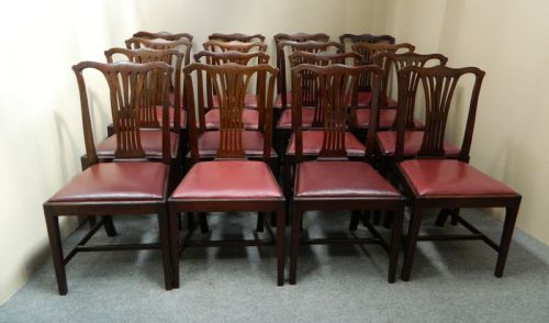 Set of 16 Mahogany Dining Chairs