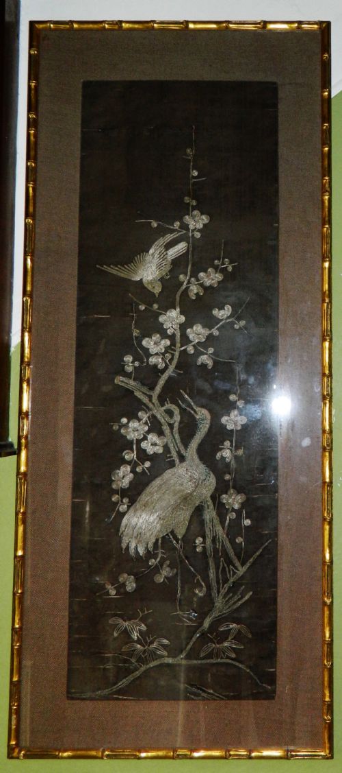 Large Japanese Embroidered Panel