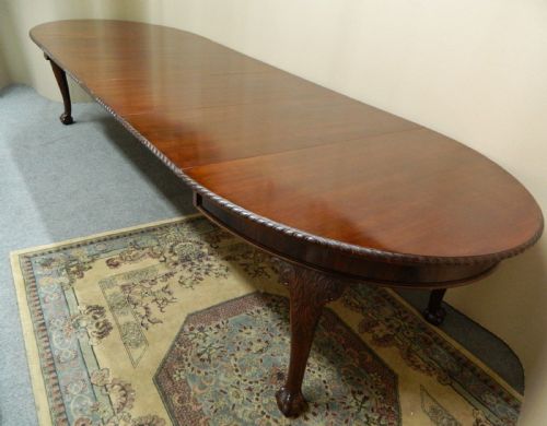 Large 12' Mahogany Extending Dining Table