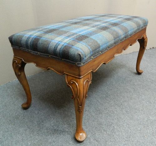 Carved Walnut Stool