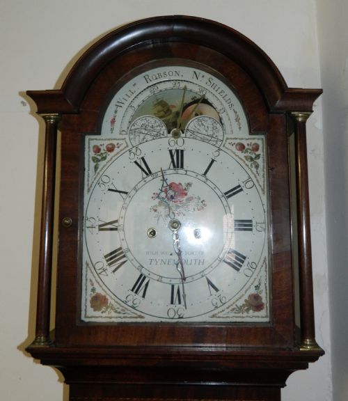 fig 1. mahogany 8 day longcase tidal clock