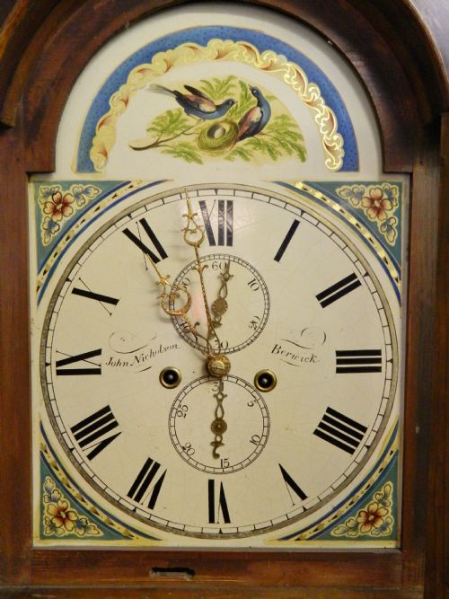 fig 1. oak 8 day longcase grandfather clock