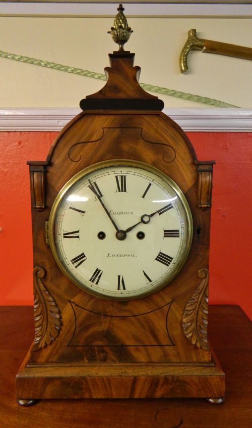 fig 1. double fusee Regency mahogany bracket clock - Chadwick of Liverpool