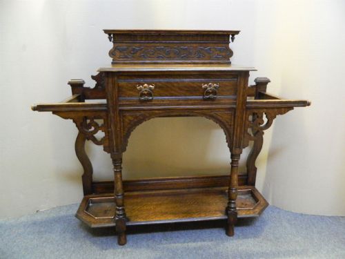 Arts & Crafts Oak Hall Stand