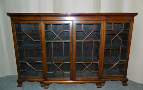 Mahogany Breakfront Bookcase