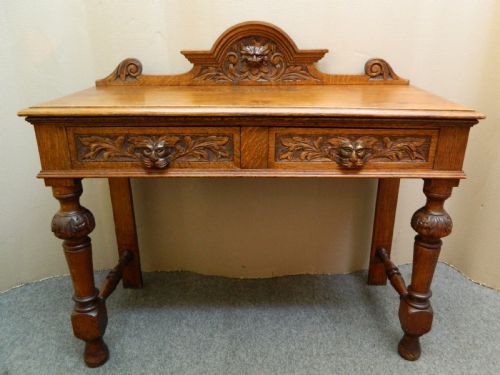 Carved Oak Green Man Table