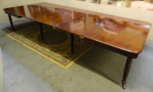 Large Regency Mahogany Dining Table