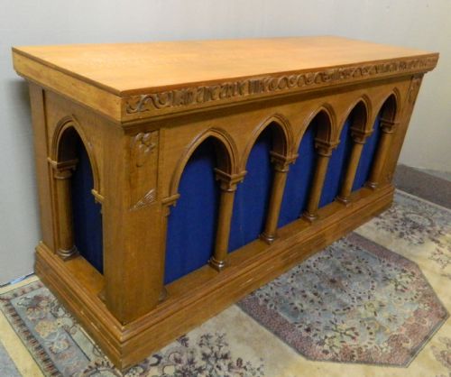 fig 1. oak altar table