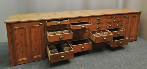 fig 1. Large pine shop counter