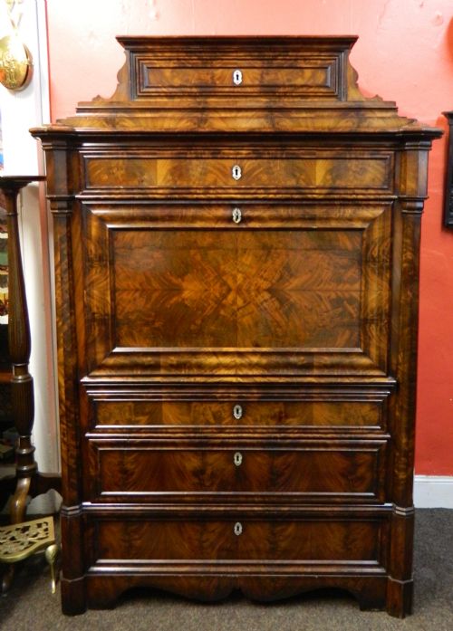 Magnificent Biedermeier Escritoire / Abbatant