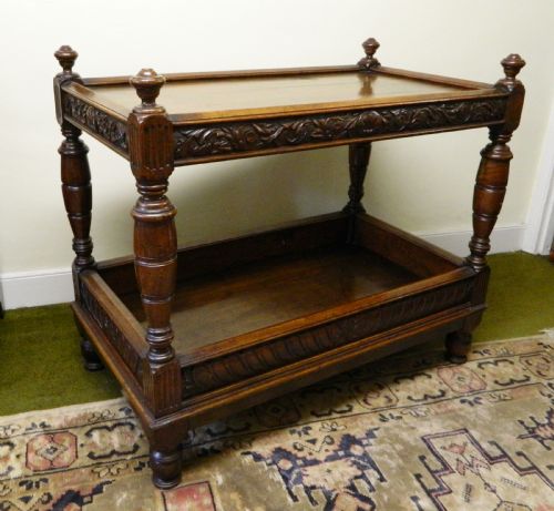 Carved Oak Dumb Waiter / Buffet