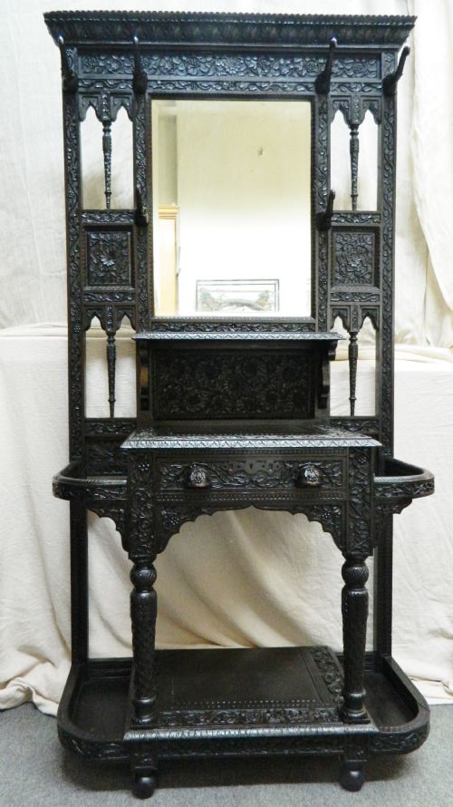 Unusual Hall Stand with Elephant Trunk Pegs