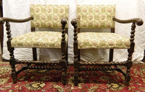 fig 1. set of 12 oak chairs