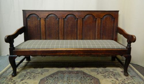Large Georgian Oak Bench / Settle
