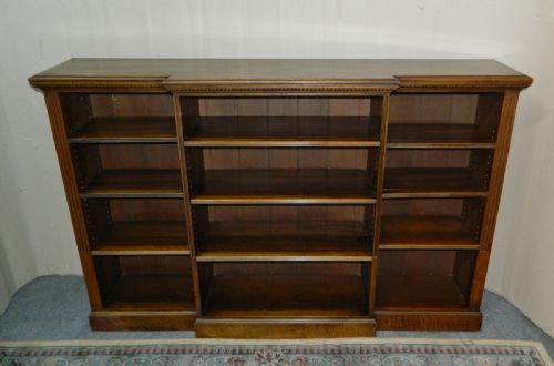 Mahogany Breakfront Bookcase