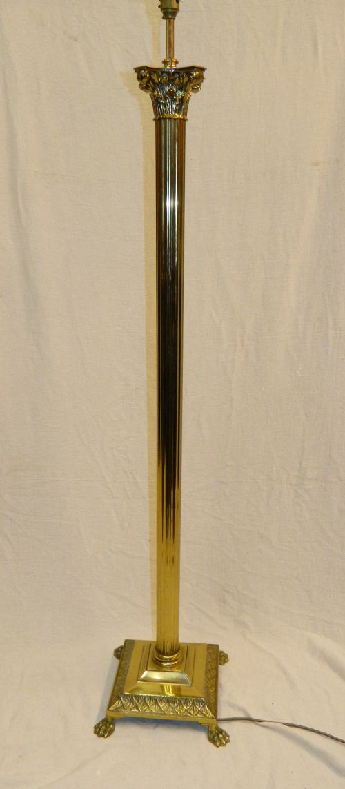 Corinthian Column Brass Standard Lamp