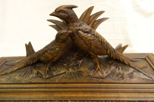 fig 1. Black Forest carved glove box ( with gloves )