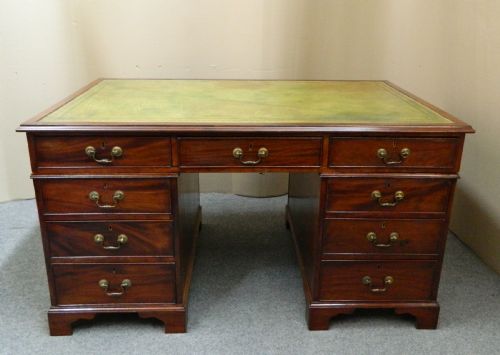 Georgian Mahogany Partners Desk