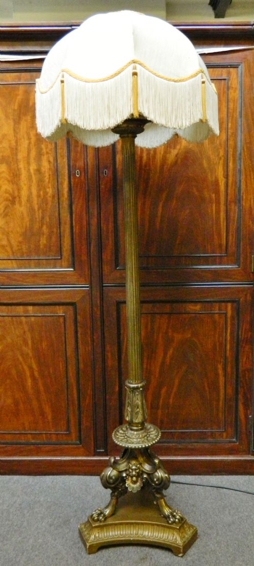 Ornate Brass Standard Lamp