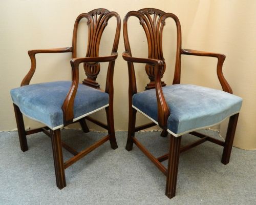 fig 2. good quality set of 12 mahogany dining chairs