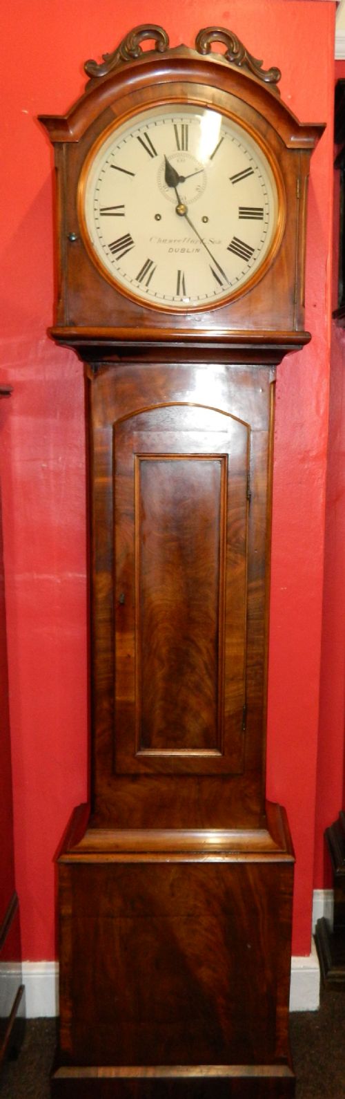 Irish Mahogany Grandfather Clock