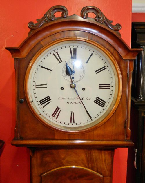 fig 1. Irish mahogany grandfather clock
