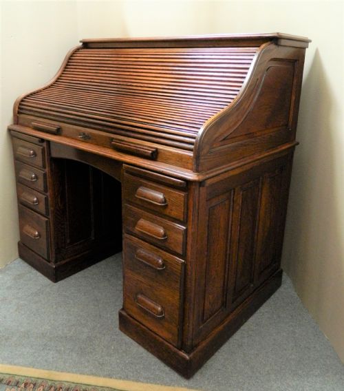 Oak Roll Top Desk