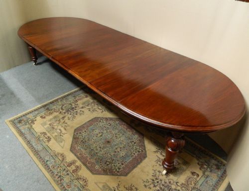 Large 12' Mahogany Extending Dining Table