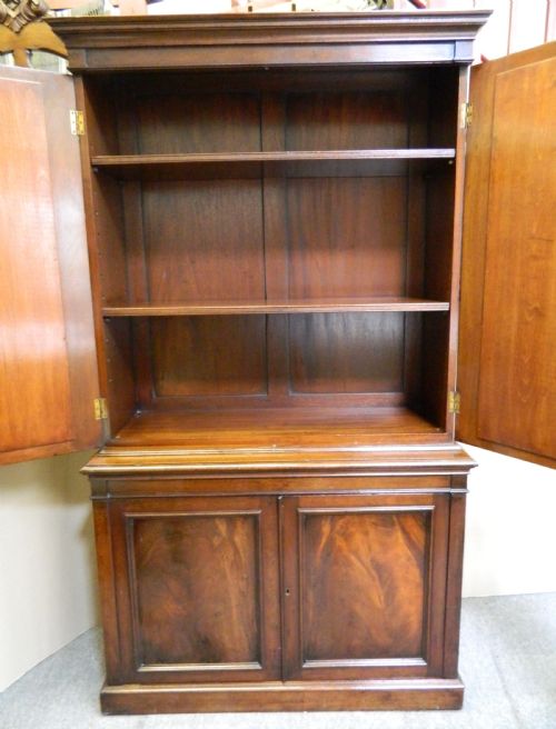 fig 1. mahogany cabinet bookcase