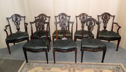 SET OF 8 MAHOGANY DINING CHAIRS H SAMUEL LONDON - ADDITIONAL PHOTO 7