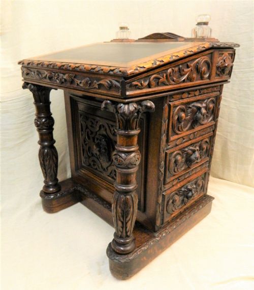 Carved Oak Davenport