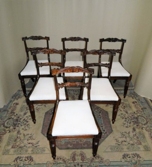 SET OF 6 WILLIAM IV ROSEWOOD DINING CHAIRS - ADDITIONAL PHOTO 1