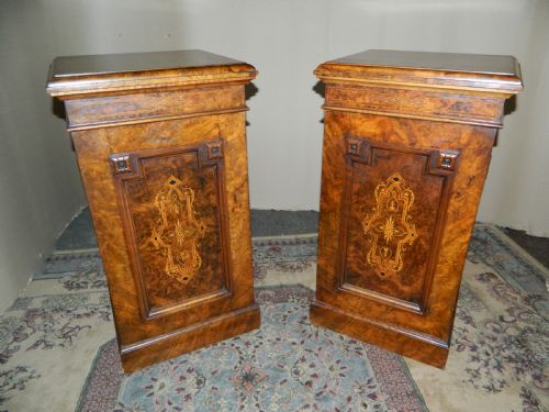 Pair of Walnut Bedside Cabinets