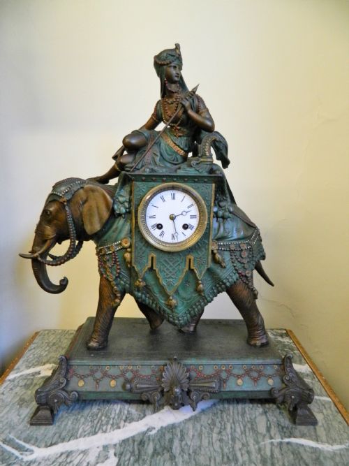 Large French " Elephant "  Clock