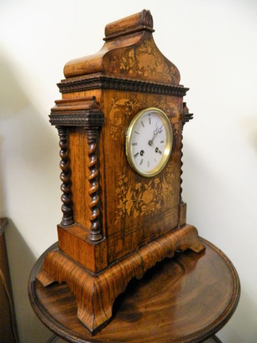 fig 1. inlaid rosewood mantel / bracket clock