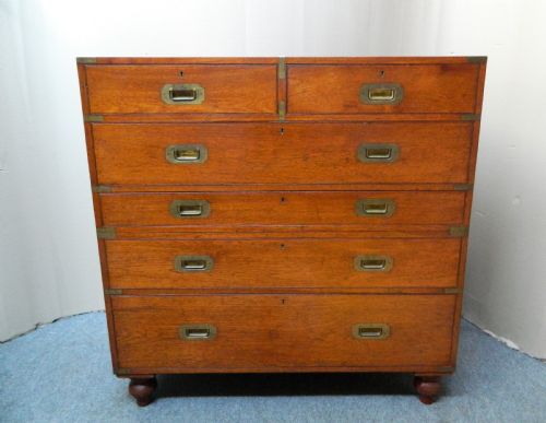 Teak Military Campaign Chest of Drawers - Army & Navy